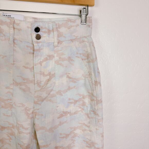 Joe’s Women's The Blake Cotton High Rise Wide Leg Cropped Pants Camo sz 26 NWT - Picture 3 of 12